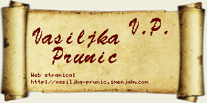 Vasiljka Prunić vizit kartica